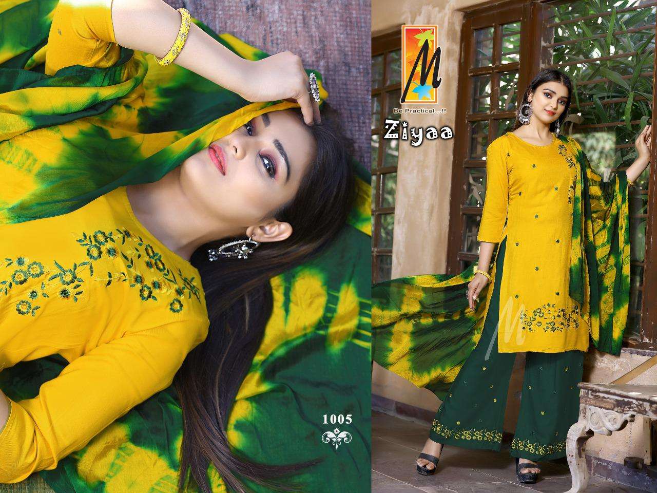 ZIYAA BY MASTER 1001 TO 1008 SERIES BEAUTIFUL SUITS COLORFUL STYLISH FANCY CASUAL WEAR & ETHNIC WEAR HEAVY RAYON EMBROIDERED DRESSES AT WHOLESALE PRICE