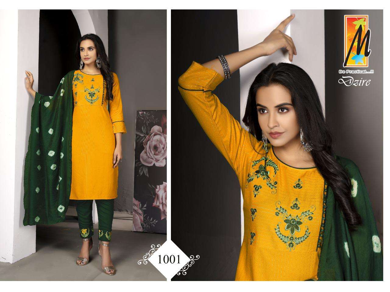 DZIRE BY MASTER 1001 TO 1008 SERIES BEAUTIFUL SUITS COLORFUL STYLISH FANCY CASUAL WEAR & ETHNIC WEAR HEAVY LUREX EMBROIDERED DRESSES AT WHOLESALE PRICE