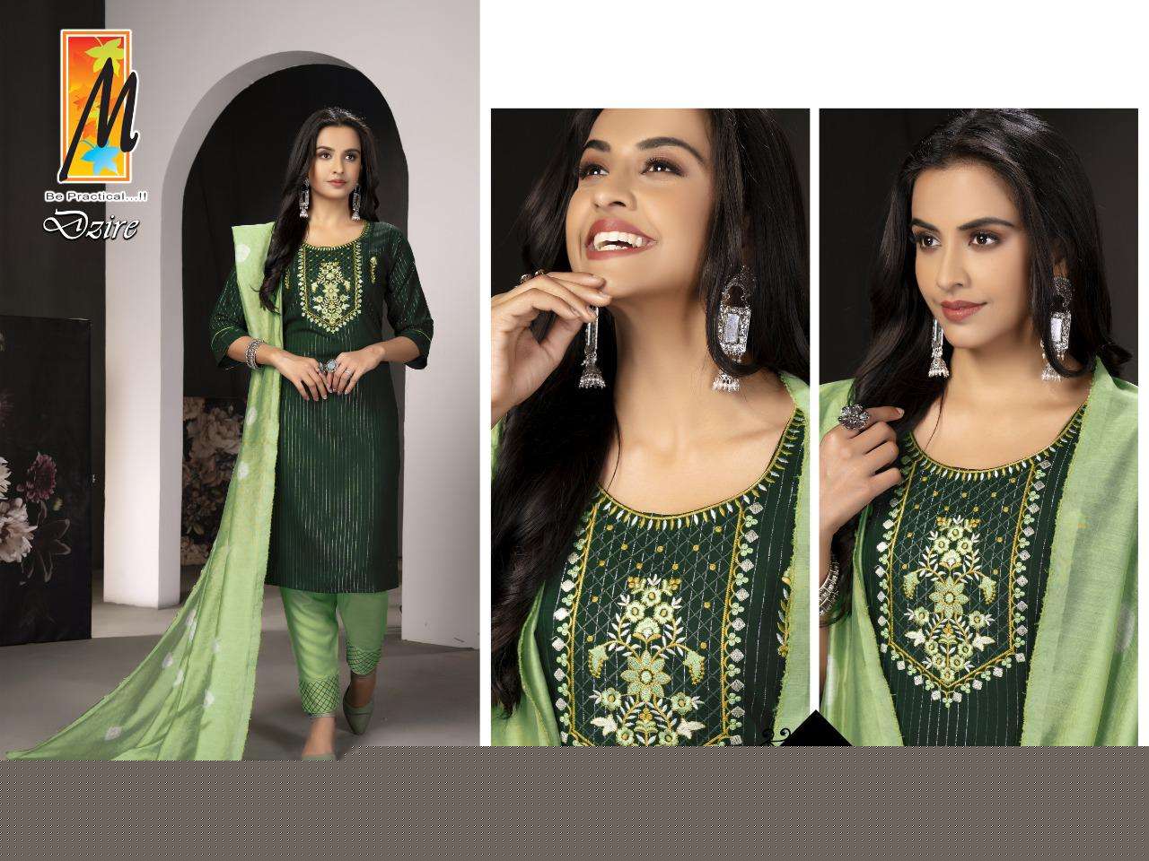 DZIRE BY MASTER 1001 TO 1008 SERIES BEAUTIFUL SUITS COLORFUL STYLISH FANCY CASUAL WEAR & ETHNIC WEAR HEAVY LUREX EMBROIDERED DRESSES AT WHOLESALE PRICE