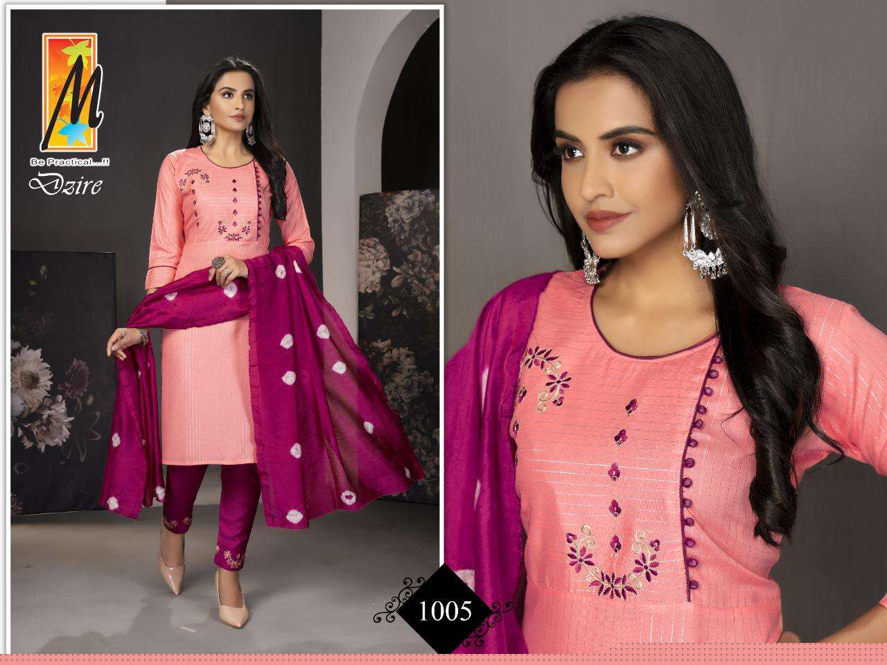DZIRE BY MASTER 1001 TO 1008 SERIES BEAUTIFUL SUITS COLORFUL STYLISH FANCY CASUAL WEAR & ETHNIC WEAR HEAVY LUREX EMBROIDERED DRESSES AT WHOLESALE PRICE