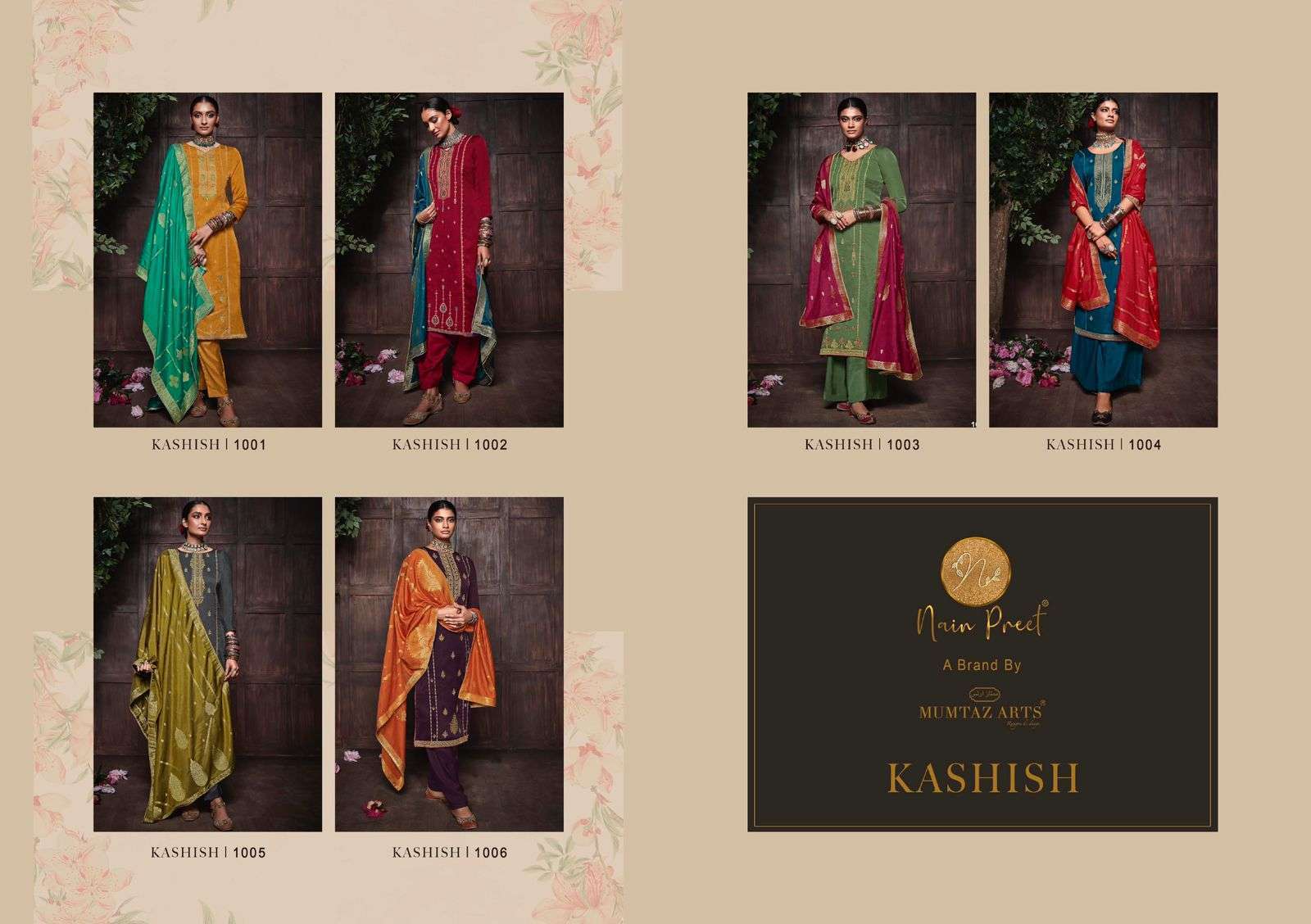 KASHISH BY NAIN PREET 1001 TO 1006 SERIES BEAUTIFUL SUITS COLORFUL STYLISH FANCY CASUAL WEAR & ETHNIC WEAR SOFT SILK DRESSES AT WHOLESALE PRICE