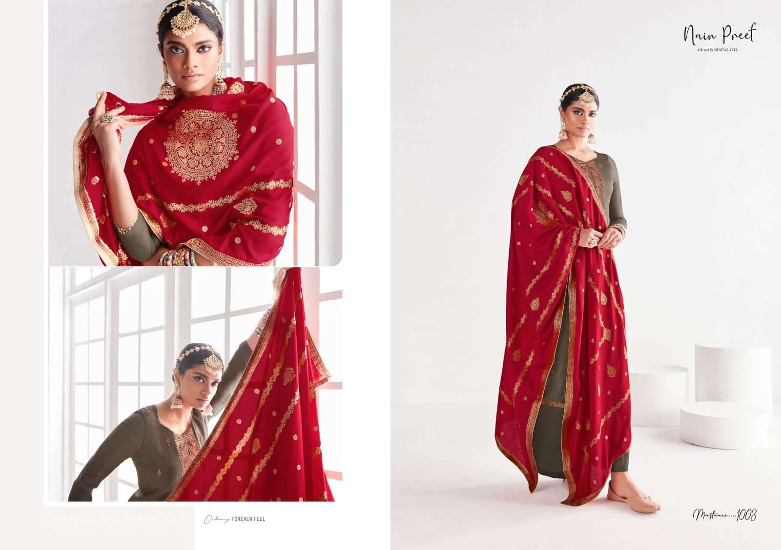 MASTAANI BY NAIN PREET 1001 TO 1006 SERIES BEAUTIFUL SUITS COLORFUL STYLISH FANCY CASUAL WEAR & ETHNIC WEAR SOFT SILK DRESSES AT WHOLESALE PRICE