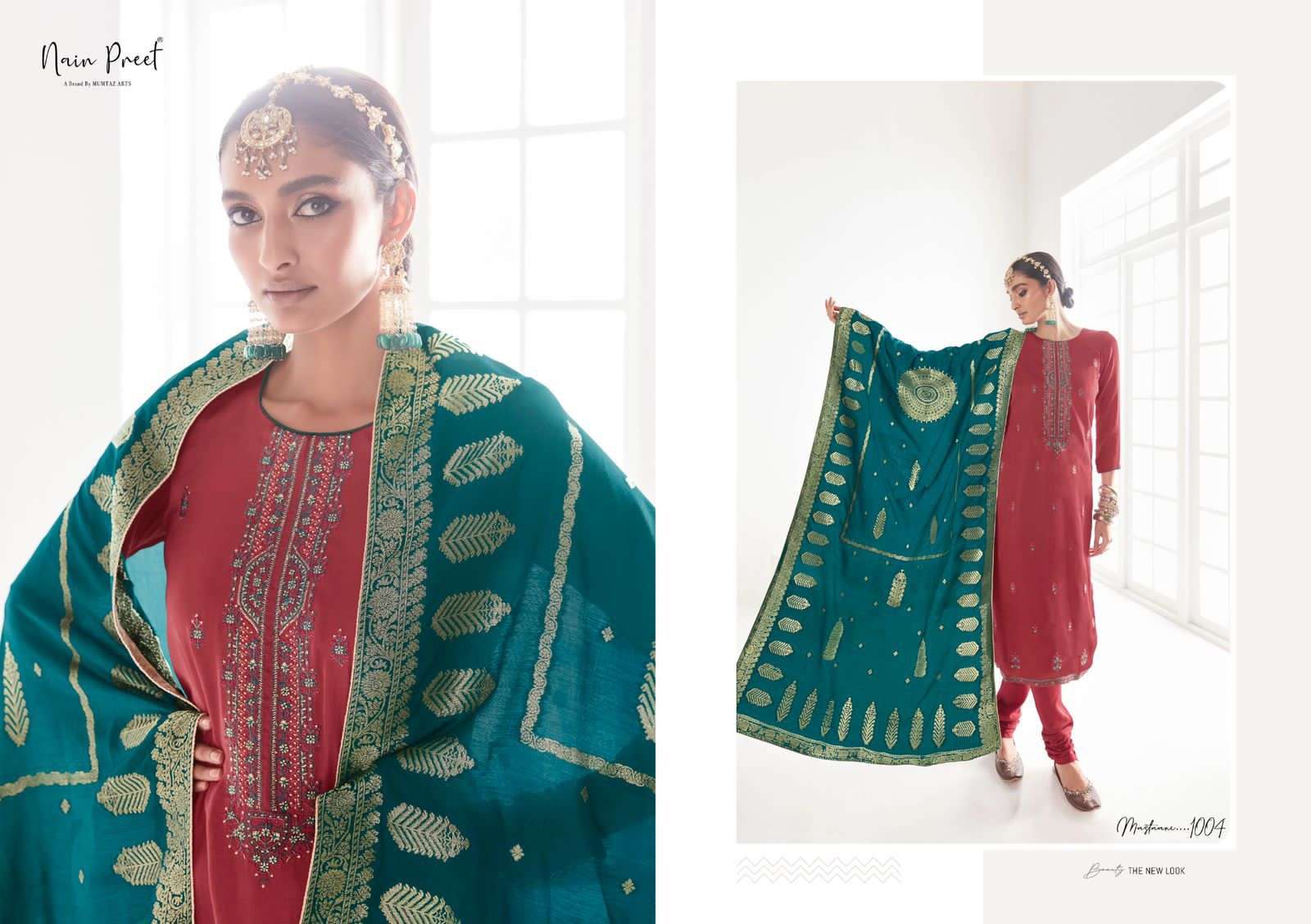 MASTAANI BY NAIN PREET 1001 TO 1006 SERIES BEAUTIFUL SUITS COLORFUL STYLISH FANCY CASUAL WEAR & ETHNIC WEAR SOFT SILK DRESSES AT WHOLESALE PRICE