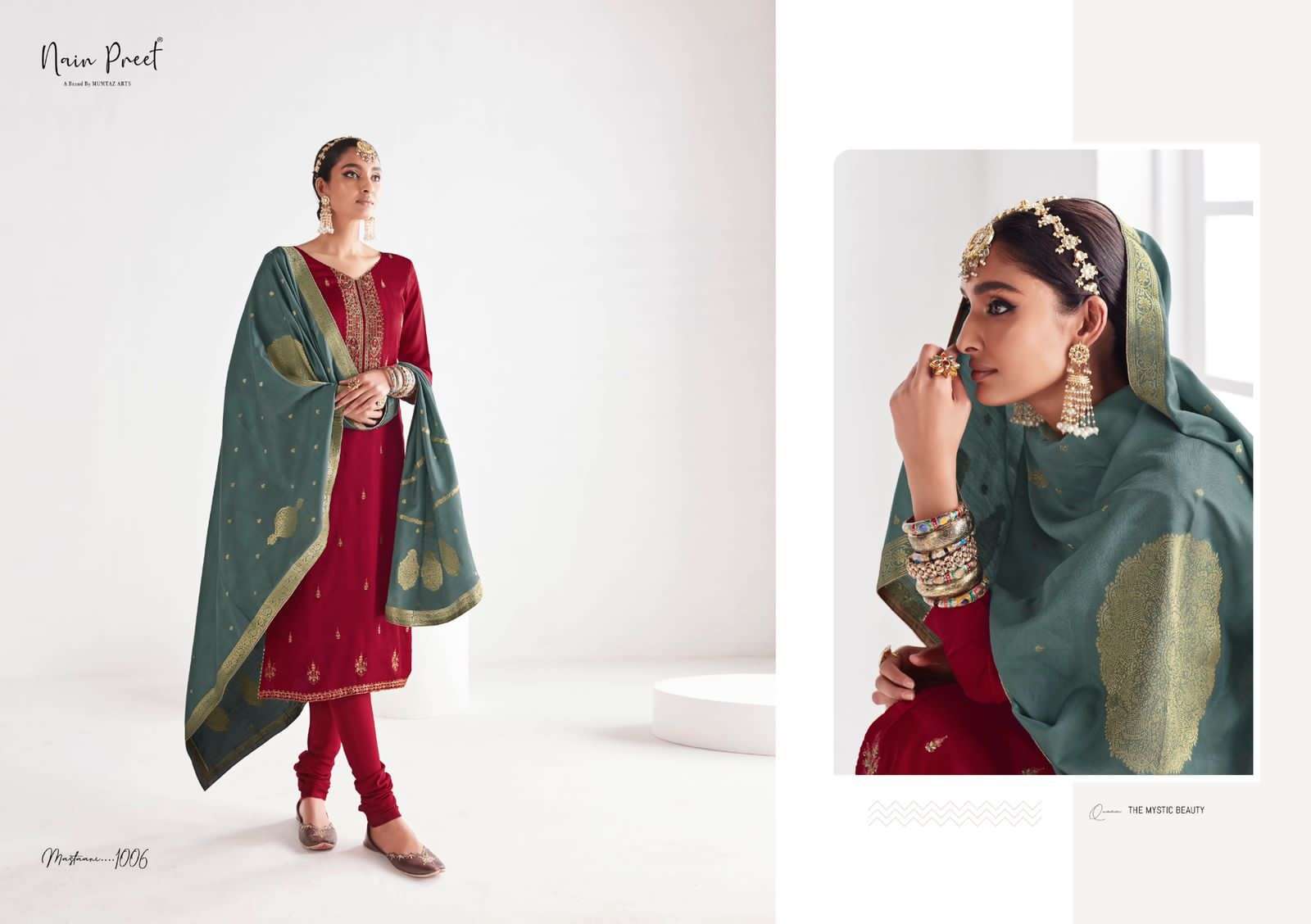 MASTAANI BY NAIN PREET 1001 TO 1006 SERIES BEAUTIFUL SUITS COLORFUL STYLISH FANCY CASUAL WEAR & ETHNIC WEAR SOFT SILK DRESSES AT WHOLESALE PRICE