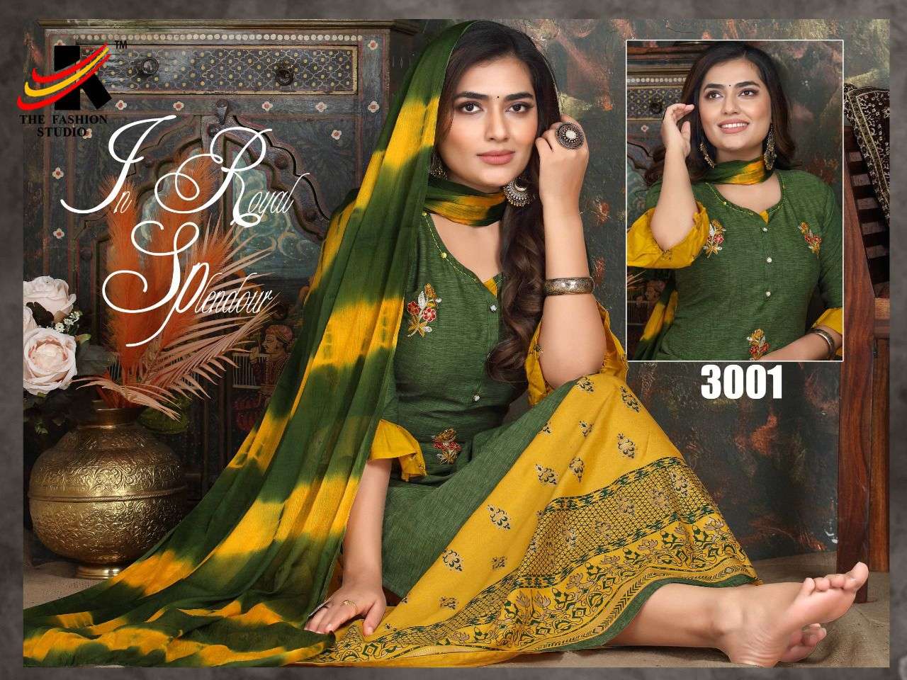 NAFISHA VOL-4 BY THE FASHION STUDIO 3001 TO 3008 SERIES BEAUTIFUL STYLISH SHARARA SUITS FANCY COLORFUL CASUAL WEAR & ETHNIC WEAR & READY TO WEAR HEAVY RAYON EMBROIDERED DRESSES AT WHOLESALE PRICE