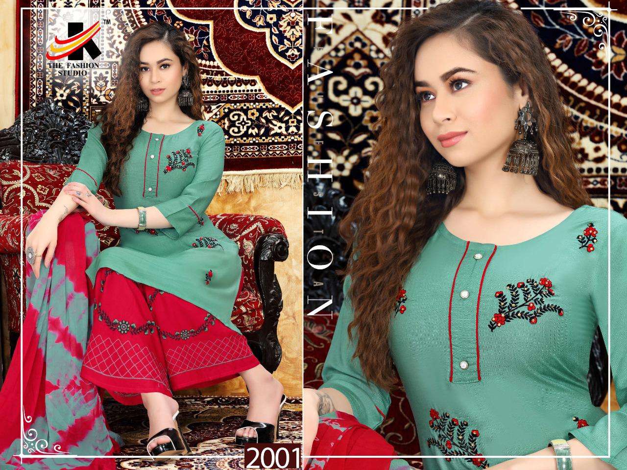 ROYAL QUEEN VOL-3 BY THE FASHION STUDIO 2001 TO 2008 SERIES BEAUTIFUL SUITS COLORFUL STYLISH FANCY CASUAL WEAR & ETHNIC WEAR HEAVY RAYON EMBROIDERED DRESSES AT WHOLESALE PRICE
