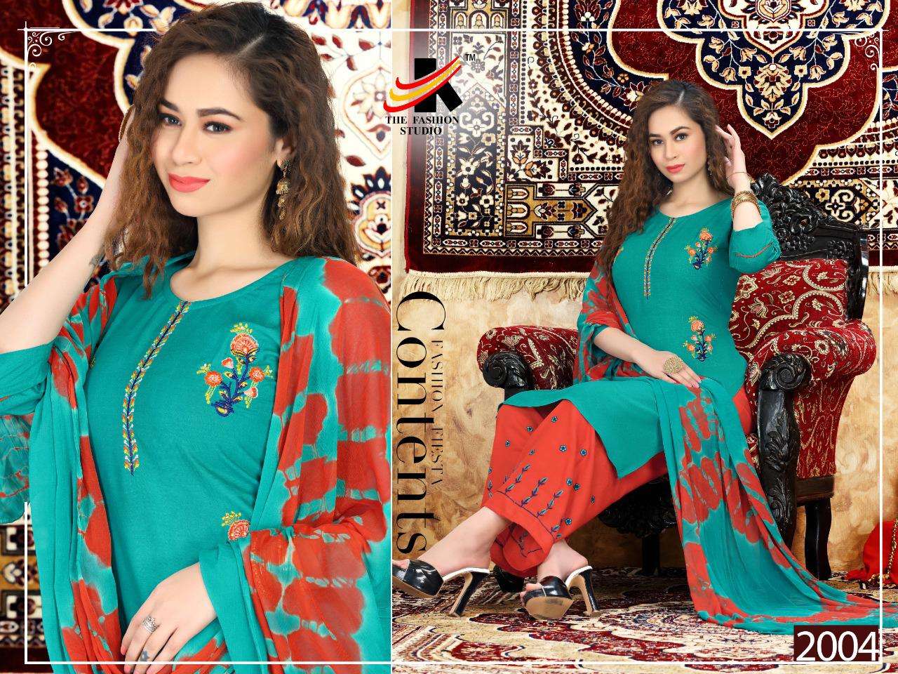 ROYAL QUEEN VOL-3 BY THE FASHION STUDIO 2001 TO 2008 SERIES BEAUTIFUL SUITS COLORFUL STYLISH FANCY CASUAL WEAR & ETHNIC WEAR HEAVY RAYON EMBROIDERED DRESSES AT WHOLESALE PRICE