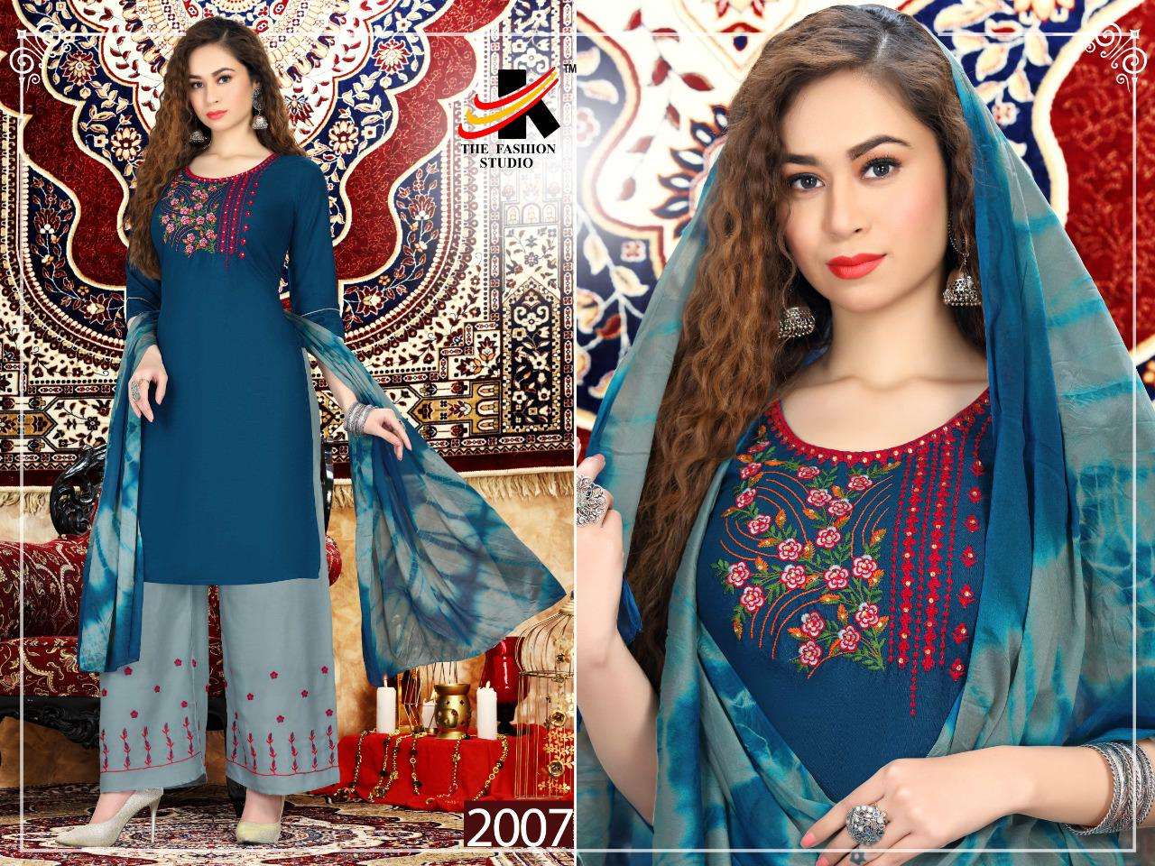 ROYAL QUEEN VOL-3 BY THE FASHION STUDIO 2001 TO 2008 SERIES BEAUTIFUL SUITS COLORFUL STYLISH FANCY CASUAL WEAR & ETHNIC WEAR HEAVY RAYON EMBROIDERED DRESSES AT WHOLESALE PRICE