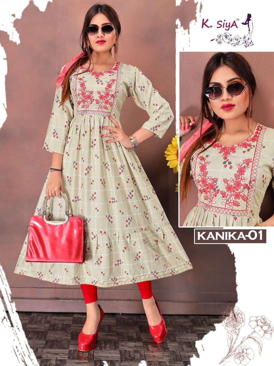 KANIKA BY K.SIYA 01 TO 08 SERIES DESIGNER STYLISH FANCY COLORFUL BEAUTIFUL PARTY WEAR & ETHNIC WEAR COLLECTION RAYON PRINT KURTIS AT WHOLESALE PRICE