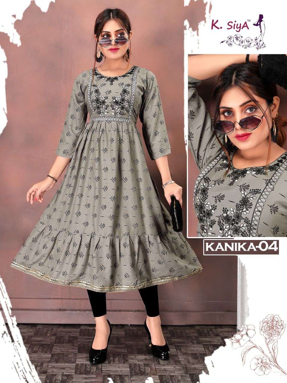 KANIKA BY K.SIYA 01 TO 08 SERIES DESIGNER STYLISH FANCY COLORFUL BEAUTIFUL PARTY WEAR & ETHNIC WEAR COLLECTION RAYON PRINT KURTIS AT WHOLESALE PRICE
