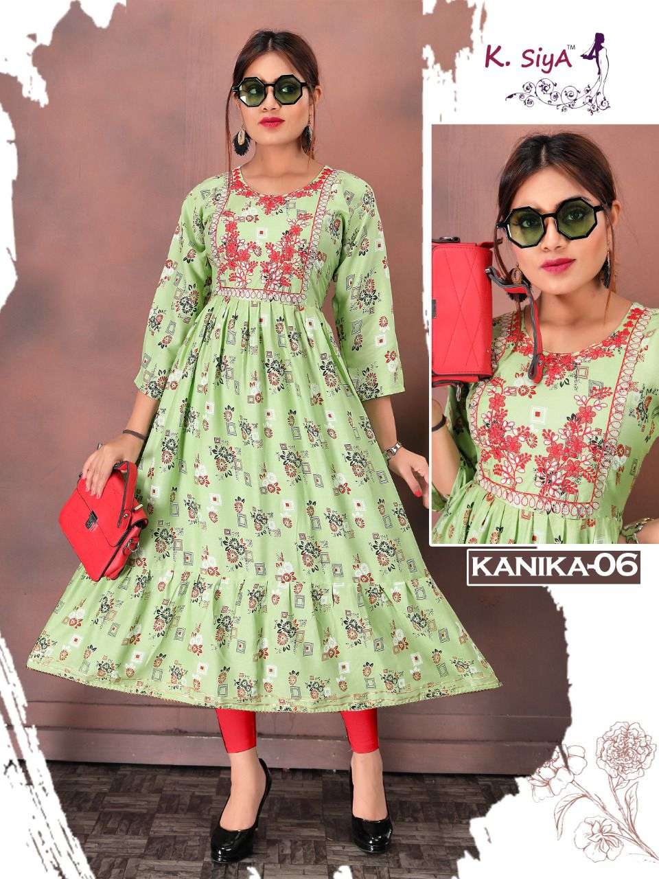 KANIKA BY K.SIYA 01 TO 08 SERIES DESIGNER STYLISH FANCY COLORFUL BEAUTIFUL PARTY WEAR & ETHNIC WEAR COLLECTION RAYON PRINT KURTIS AT WHOLESALE PRICE