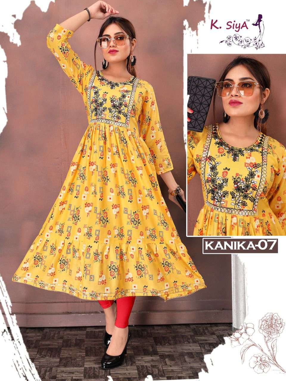 KANIKA BY K.SIYA 01 TO 08 SERIES DESIGNER STYLISH FANCY COLORFUL BEAUTIFUL PARTY WEAR & ETHNIC WEAR COLLECTION RAYON PRINT KURTIS AT WHOLESALE PRICE