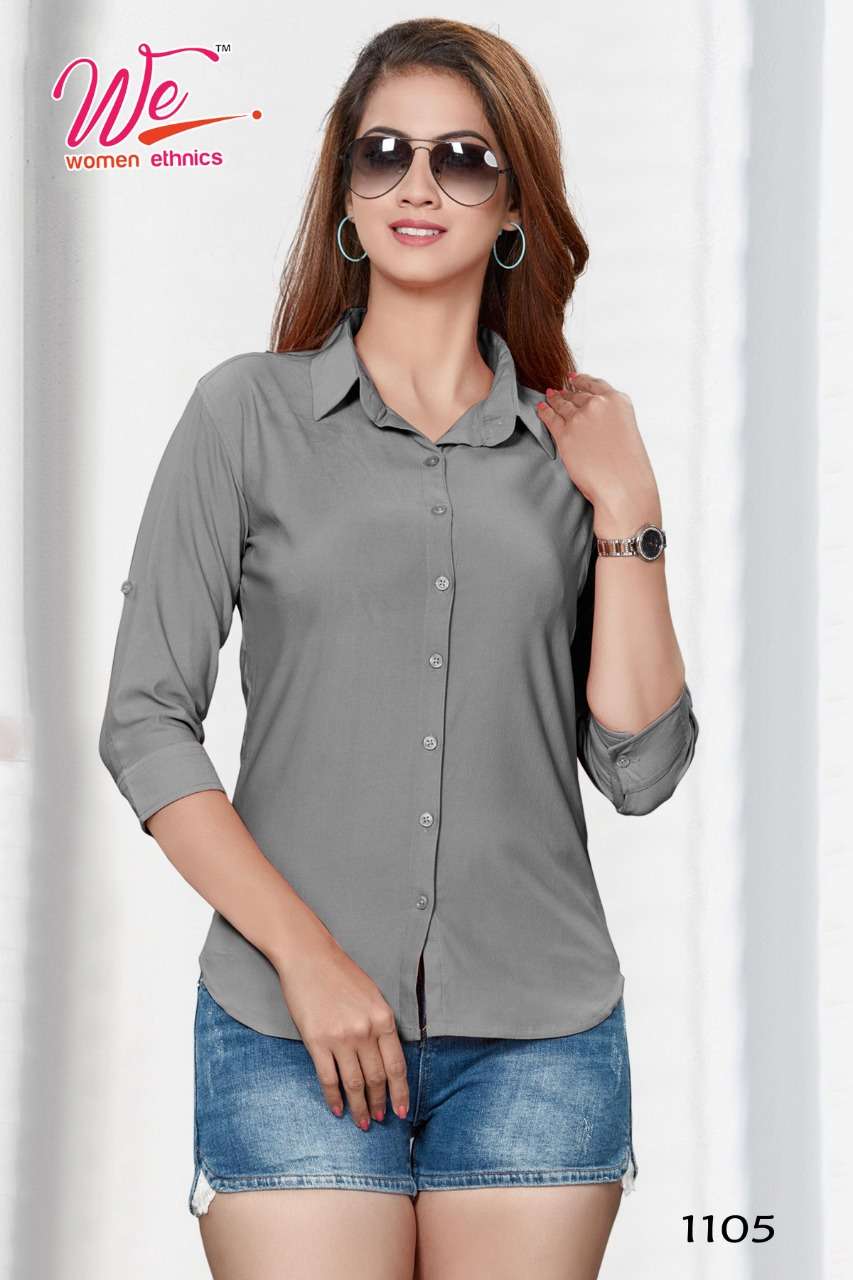 BRITTNEY BY WOMEN ETHNIC 1101 TO 1107 SERIES BEAUTIFUL STYLISH FANCY COLORFUL CASUAL WEAR & ETHNIC WEAR TWILL TOPS AT WHOLESALE PRICE