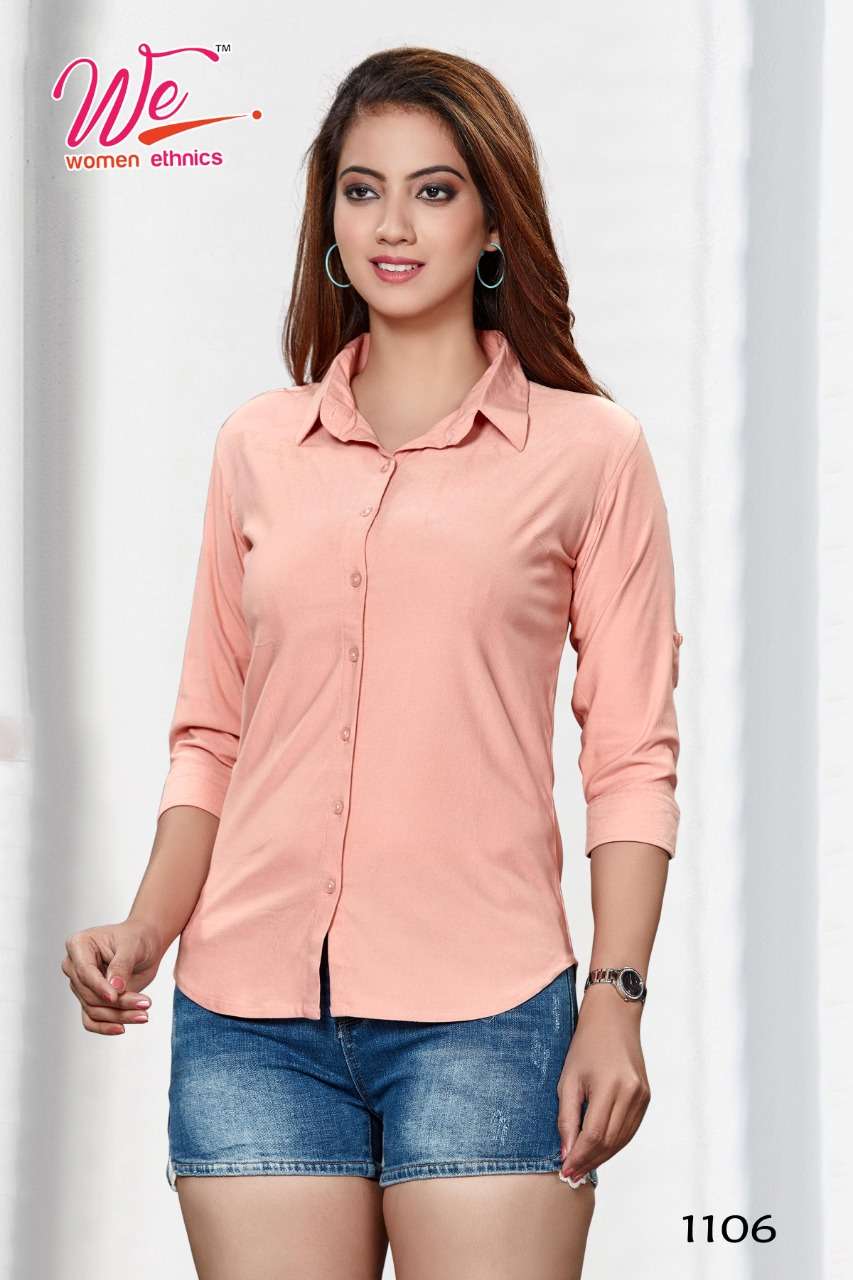 BRITTNEY BY WOMEN ETHNIC 1101 TO 1107 SERIES BEAUTIFUL STYLISH FANCY COLORFUL CASUAL WEAR & ETHNIC WEAR TWILL TOPS AT WHOLESALE PRICE