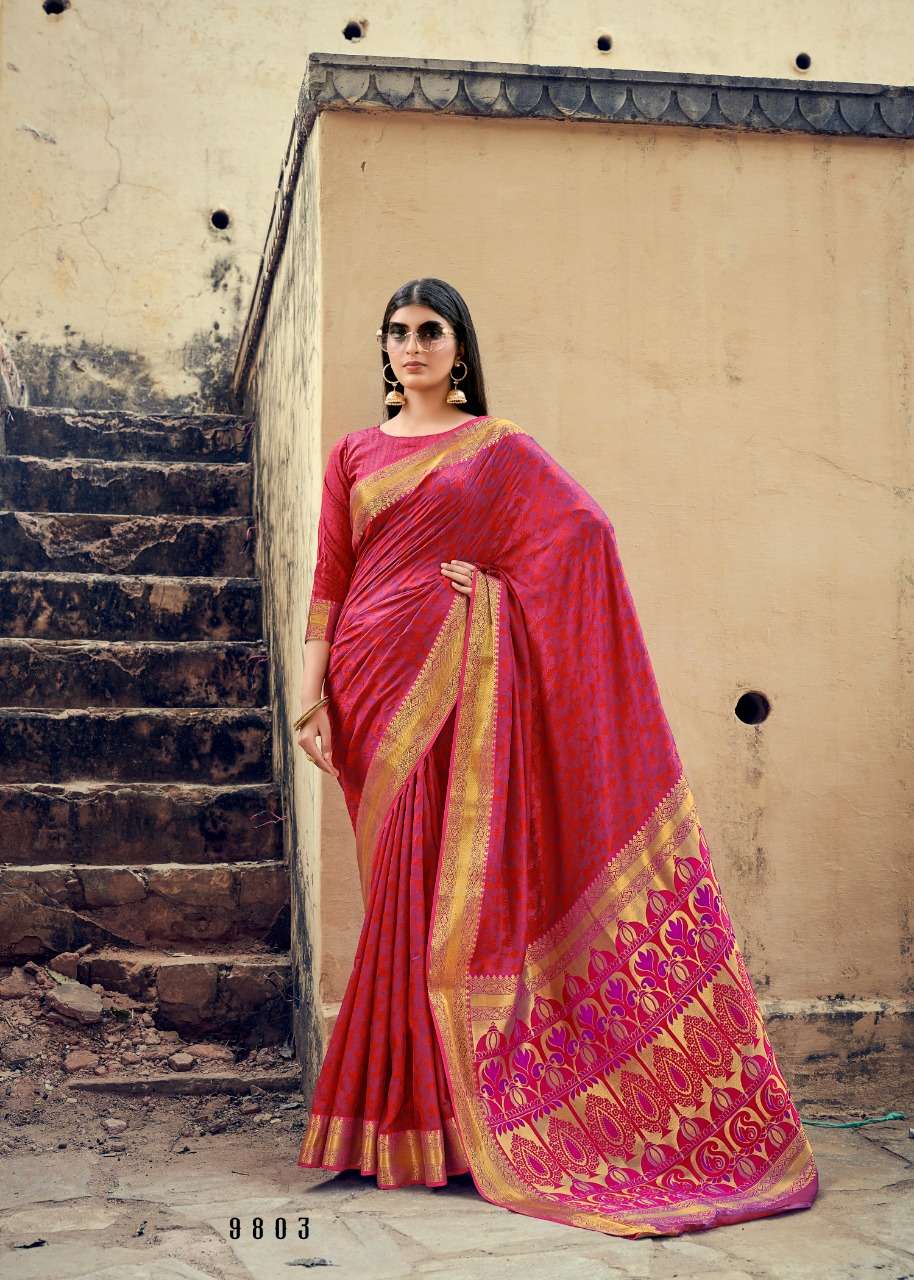 ANASTASIA BY RAJPATH 9801 TO 9806 SERIES INDIAN TRADITIONAL WEAR COLLECTION BEAUTIFUL STYLISH FANCY COLORFUL PARTY WEAR & OCCASIONAL WEAR SOFT BANARASI SAREES AT WHOLESALE PRICE