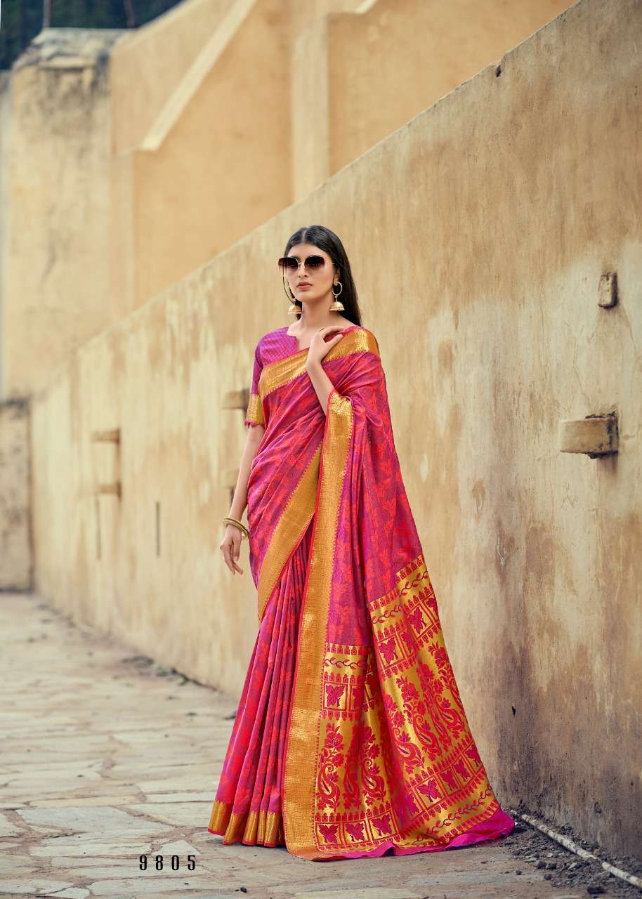 ANASTASIA BY RAJPATH 9801 TO 9806 SERIES INDIAN TRADITIONAL WEAR COLLECTION BEAUTIFUL STYLISH FANCY COLORFUL PARTY WEAR & OCCASIONAL WEAR SOFT BANARASI SAREES AT WHOLESALE PRICE