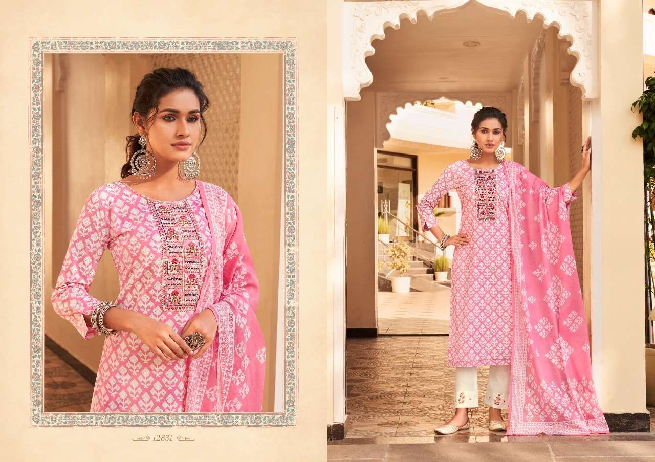 CHANNEL VOL-2 BY KIVI 12831 TO 12836 SERIES BEAUTIFUL SUITS COLORFUL STYLISH FANCY CASUAL WEAR & ETHNIC WEAR CAMBRIC COTTON WITH WORK DRESSES AT WHOLESALE PRICE