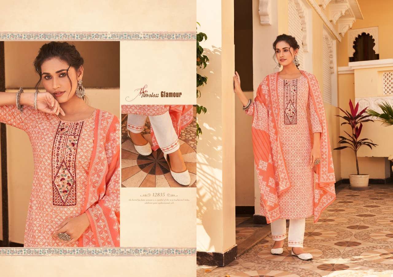 CHANNEL VOL-2 BY KIVI 12831 TO 12836 SERIES BEAUTIFUL SUITS COLORFUL STYLISH FANCY CASUAL WEAR & ETHNIC WEAR CAMBRIC COTTON WITH WORK DRESSES AT WHOLESALE PRICE