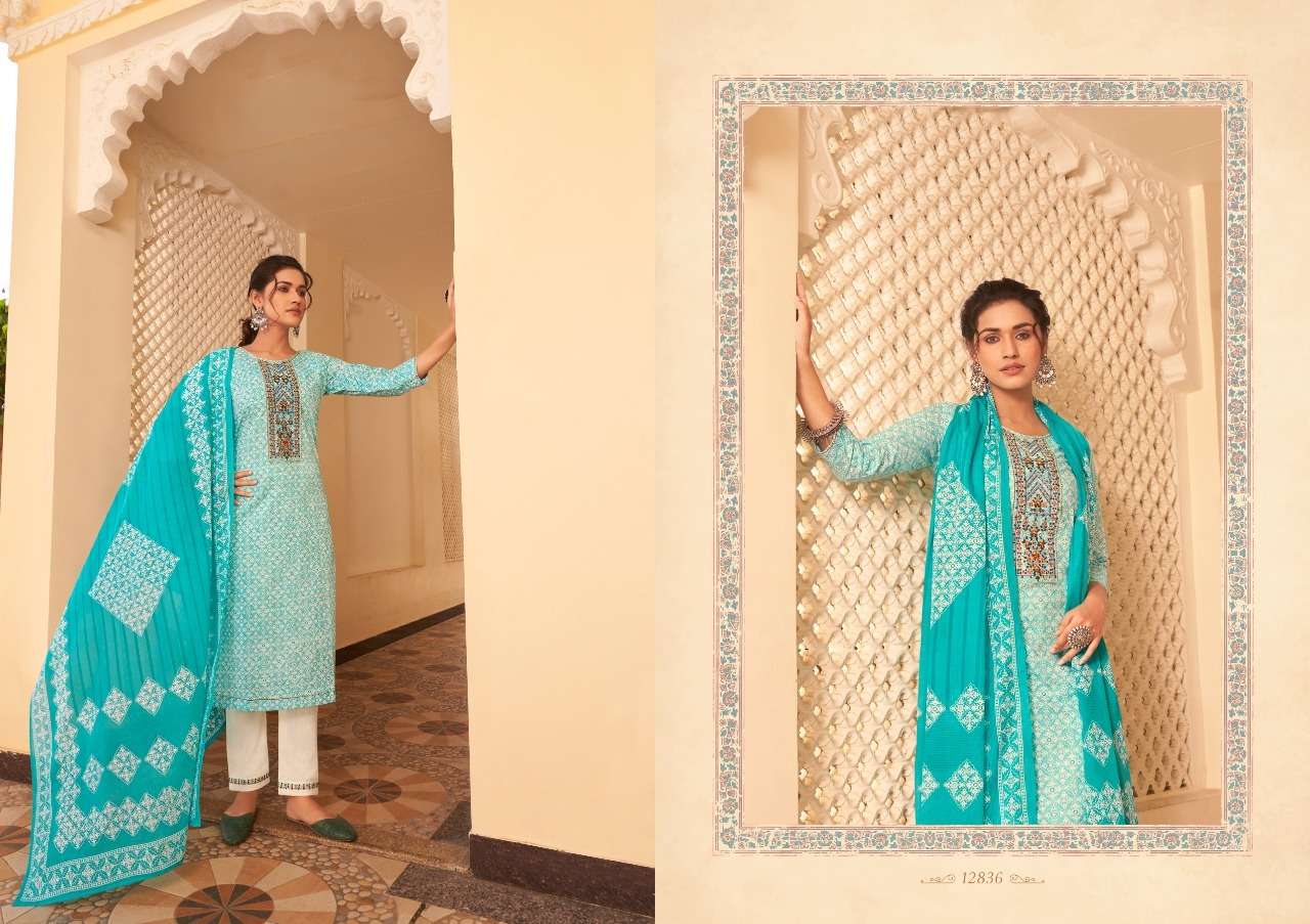 CHANNEL VOL-2 BY KIVI 12831 TO 12836 SERIES BEAUTIFUL SUITS COLORFUL STYLISH FANCY CASUAL WEAR & ETHNIC WEAR CAMBRIC COTTON WITH WORK DRESSES AT WHOLESALE PRICE