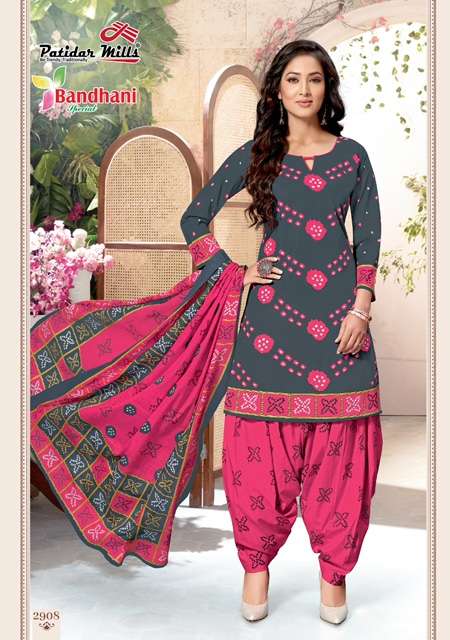 BANDHANI SPECIAL VOL-29 BY PATIDAR MILLS 2901 TO 2916 SERIES BEAUTIFUL SUITS COLORFUL STYLISH FANCY CASUAL WEAR & ETHNIC WEAR PURE COTTON DRESSES AT WHOLESALE PRICE