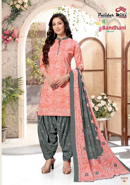 BANDHANI SPECIAL VOL-29 BY PATIDAR MILLS 2901 TO 2916 SERIES BEAUTIFUL SUITS COLORFUL STYLISH FANCY CASUAL WEAR & ETHNIC WEAR PURE COTTON DRESSES AT WHOLESALE PRICE