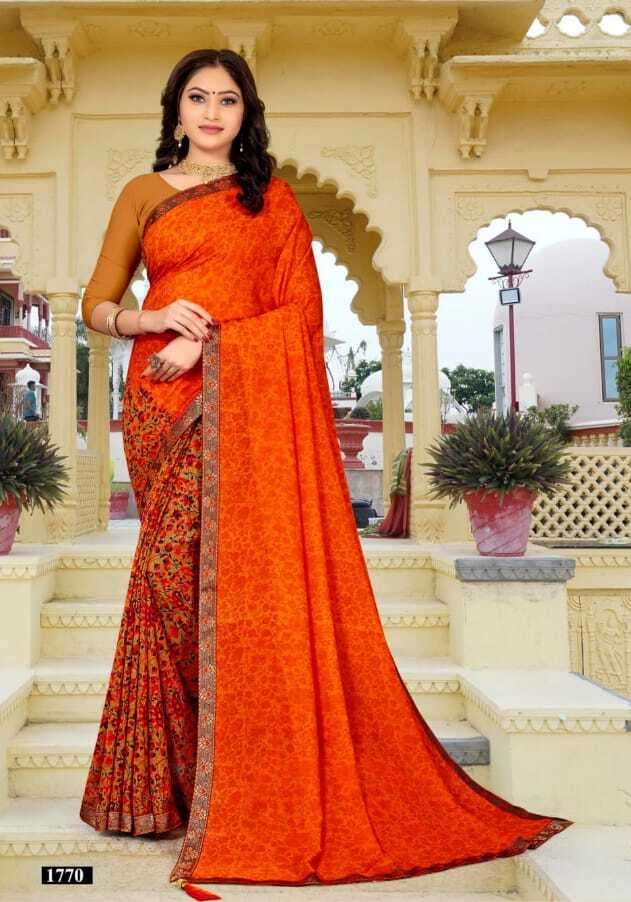 GOLDEN JHUMKE VOL-42 BY KODAS 1767 TO 1774 SERIES INDIAN TRADITIONAL WEAR COLLECTION BEAUTIFUL STYLISH FANCY COLORFUL PARTY WEAR & OCCASIONAL WEAR HEAVY RENIAL SAREES AT WHOLESALE PRICE