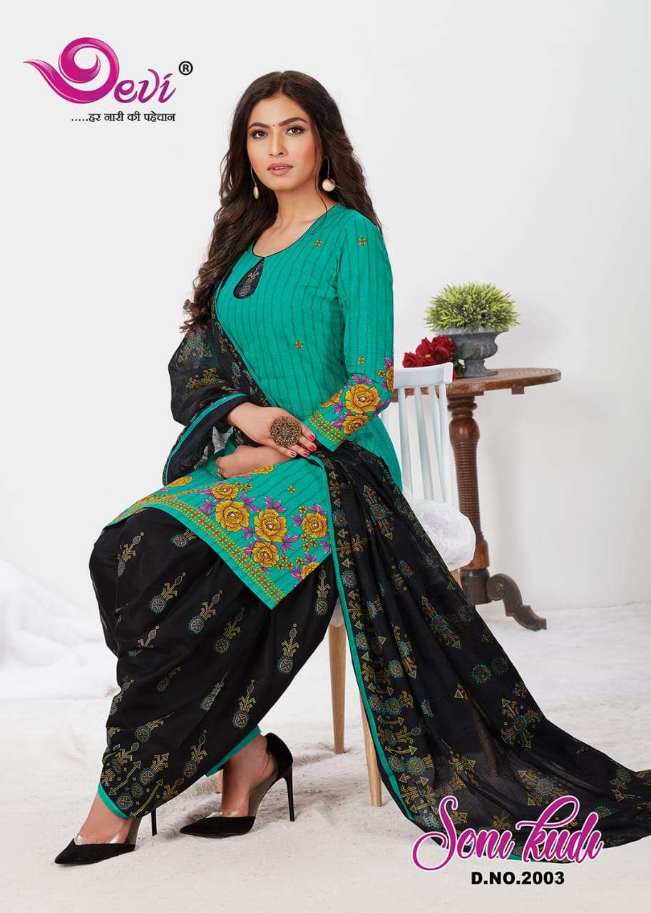 SONI KUDI VOL-2 BY DEVI 2001 TO 2012 SERIES BEAUTIFUL SUITS COLORFUL STYLISH FANCY CASUAL WEAR & ETHNIC WEAR COTTON PRINT DRESSES AT WHOLESALE PRICE
