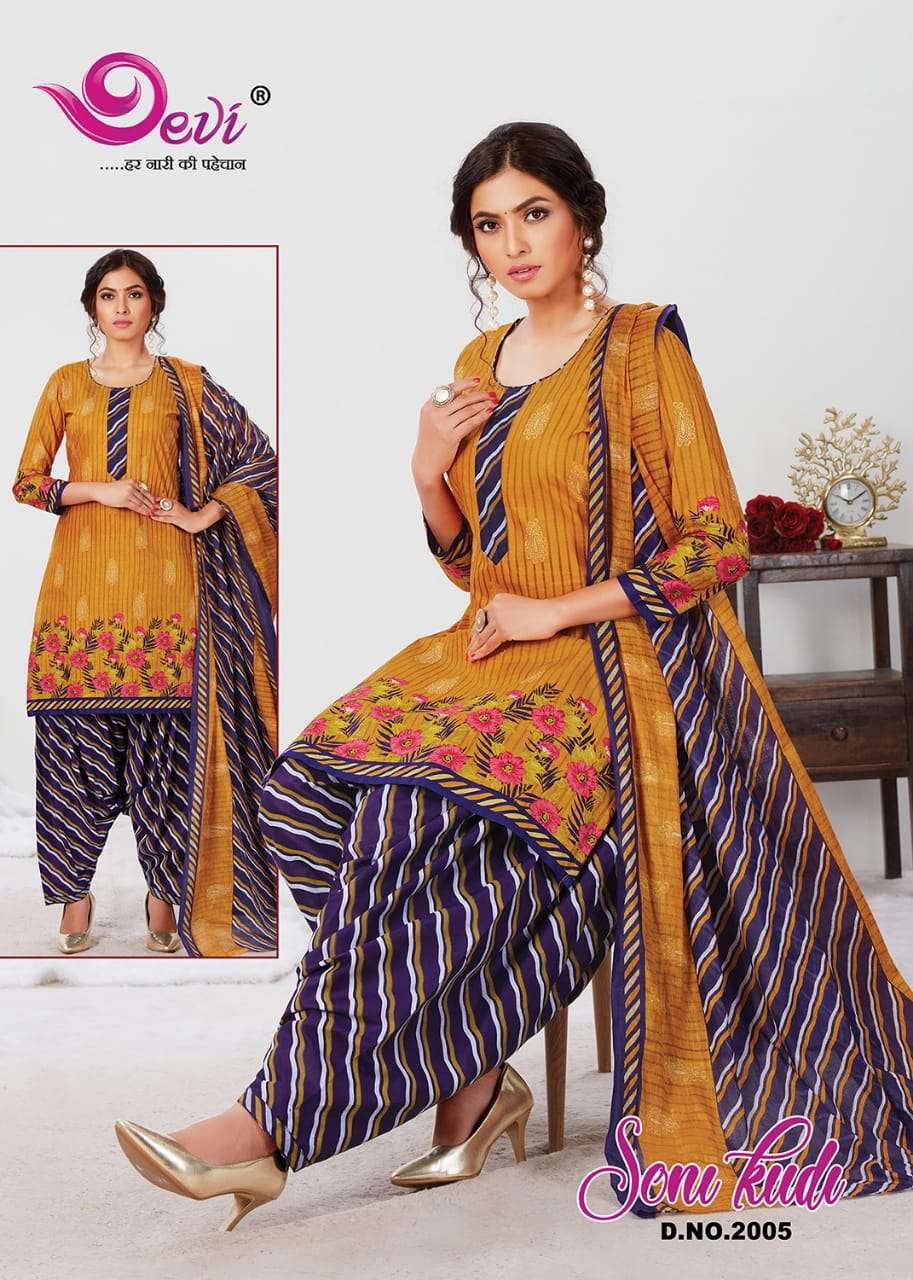SONI KUDI VOL-2 BY DEVI 2001 TO 2012 SERIES BEAUTIFUL SUITS COLORFUL STYLISH FANCY CASUAL WEAR & ETHNIC WEAR COTTON PRINT DRESSES AT WHOLESALE PRICE