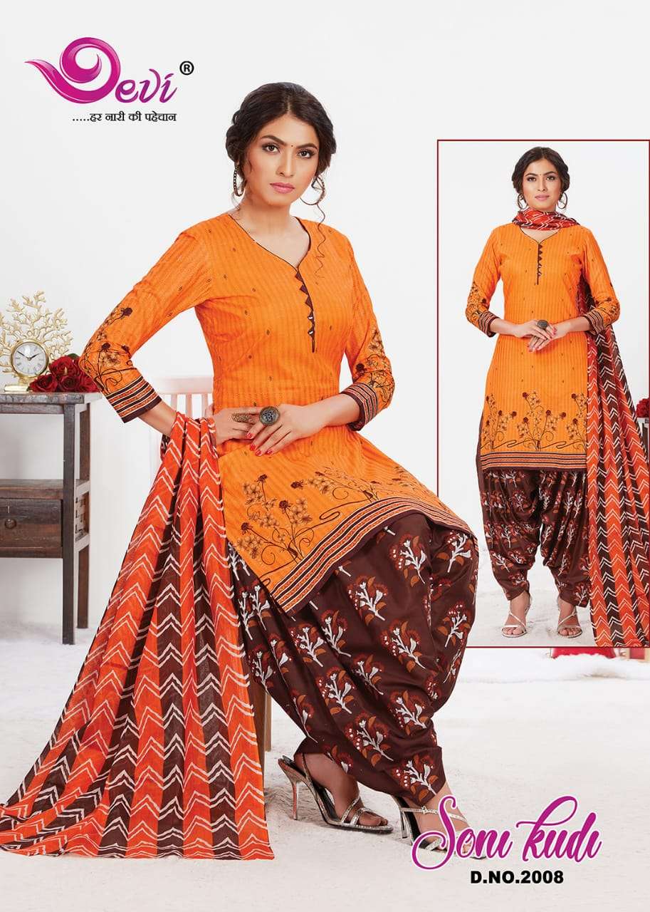 SONI KUDI VOL-2 BY DEVI 2001 TO 2012 SERIES BEAUTIFUL SUITS COLORFUL STYLISH FANCY CASUAL WEAR & ETHNIC WEAR COTTON PRINT DRESSES AT WHOLESALE PRICE