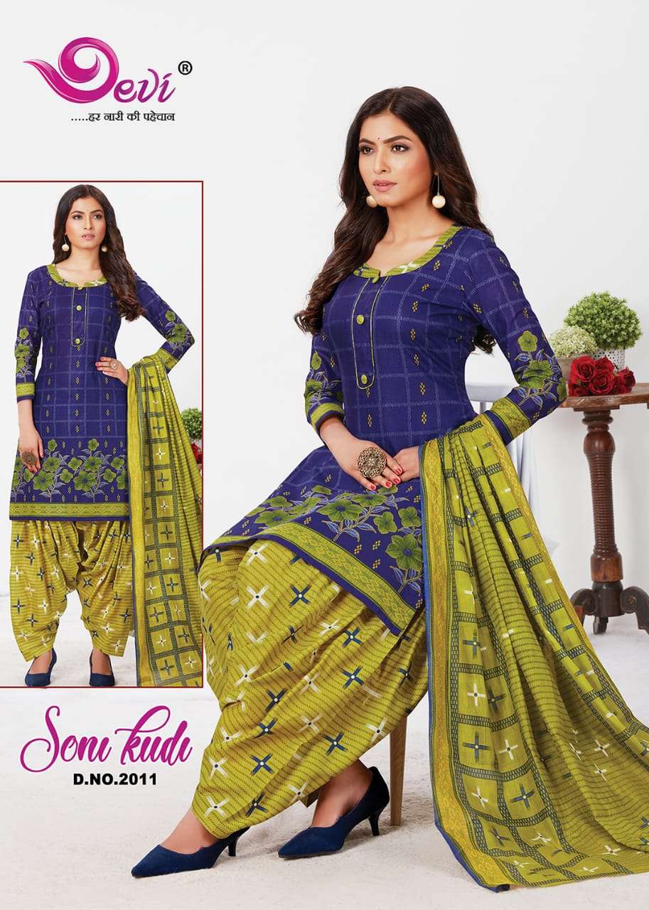 SONI KUDI VOL-2 BY DEVI 2001 TO 2012 SERIES BEAUTIFUL SUITS COLORFUL STYLISH FANCY CASUAL WEAR & ETHNIC WEAR COTTON PRINT DRESSES AT WHOLESALE PRICE