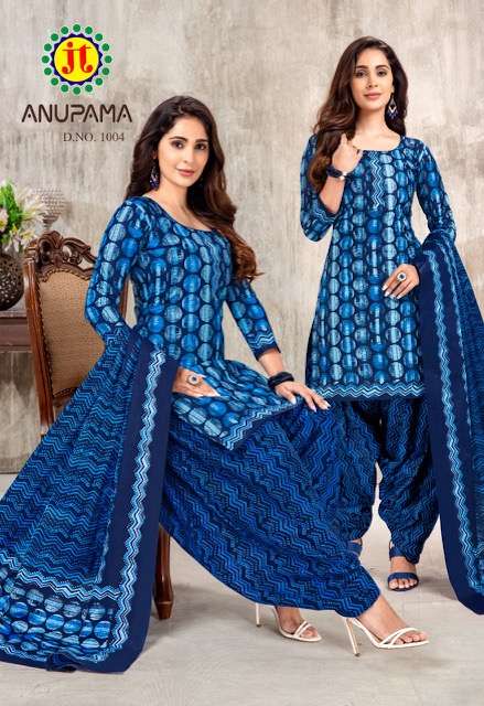 ANUPAMA BY JT 1001 TO 1010 SERIES BEAUTIFUL SUITS COLORFUL STYLISH FANCY CASUAL WEAR & ETHNIC WEAR COTTON PRINT DRESSES AT WHOLESALE PRICE