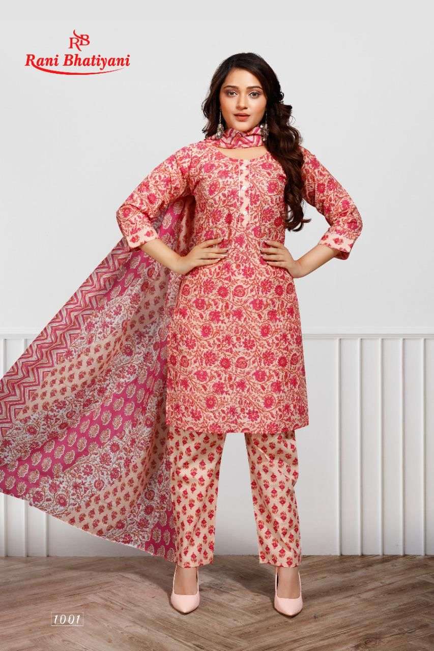 COTTON CANDY BY RANI BHATIYANI 1001 TO 1006 SERIES BEAUTIFUL SUITS COLORFUL STYLISH FANCY CASUAL WEAR & ETHNIC WEAR CAMBRIC PRINT DRESSES AT WHOLESALE PRICE