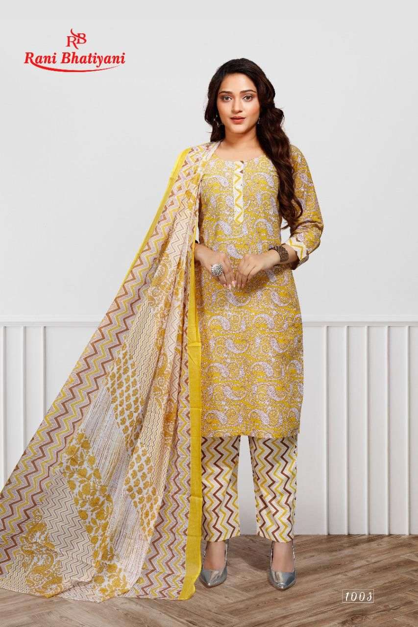 COTTON CANDY BY RANI BHATIYANI 1001 TO 1006 SERIES BEAUTIFUL SUITS COLORFUL STYLISH FANCY CASUAL WEAR & ETHNIC WEAR CAMBRIC PRINT DRESSES AT WHOLESALE PRICE