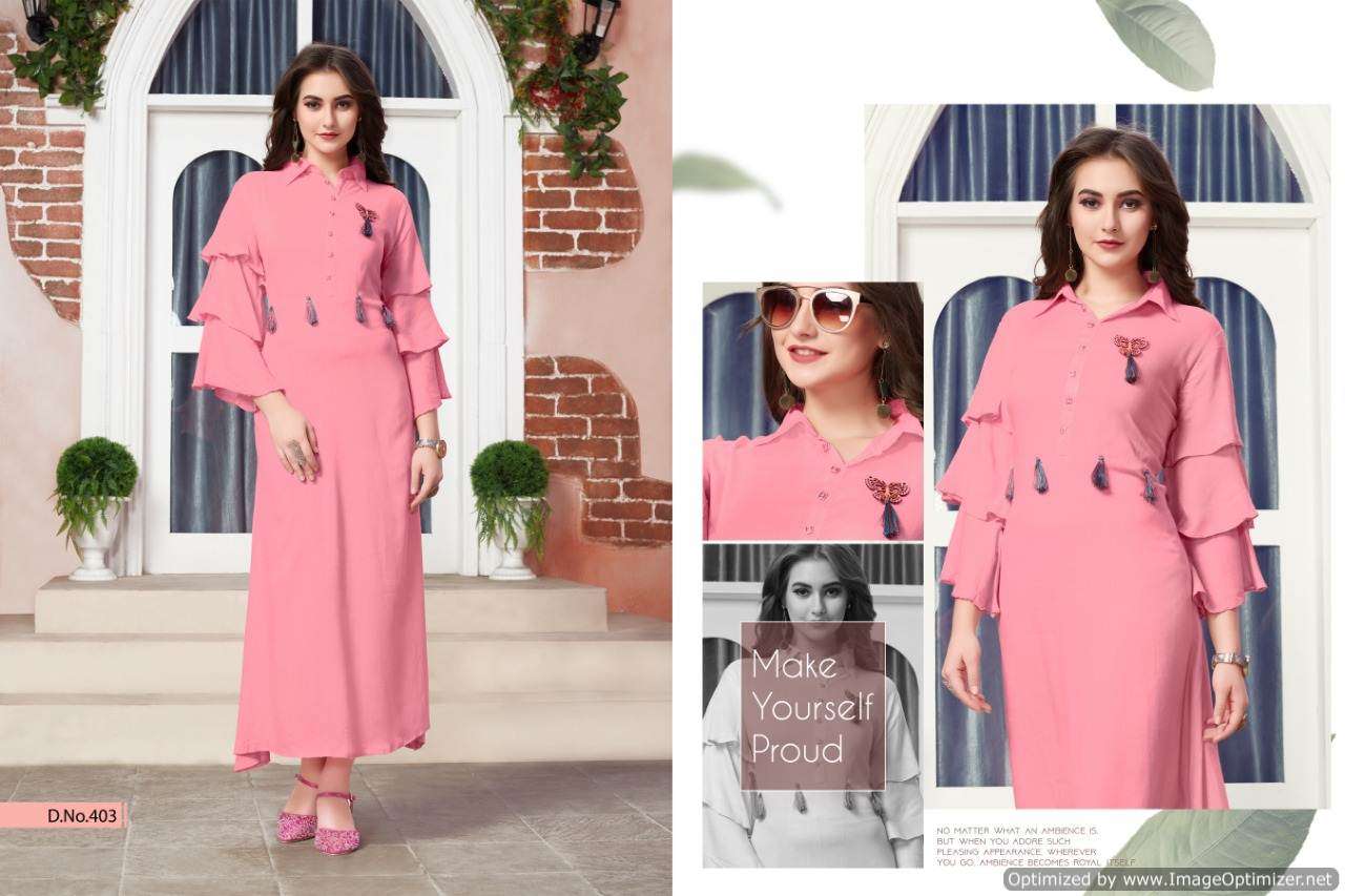 PULPEE VOL-4 BY KAJRI STYLE 401 TO 408 SERIES BEAUTIFUL STYLISH FANCY COLORFUL CASUAL WEAR & ETHNIC WEAR HEAVY RAYON GOWNS AT WHOLESALE PRICE