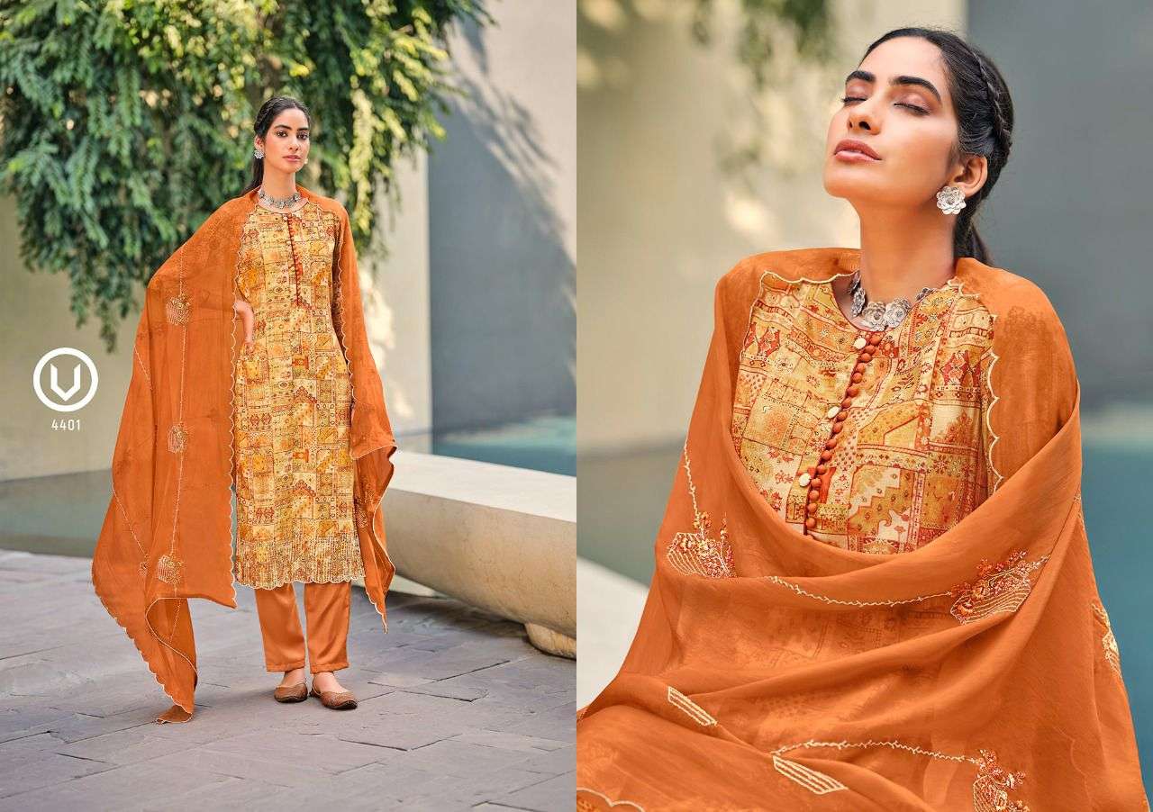 ALMIRA VOL-2 BY VIVEK FASHION 4401 TO 4406 SERIES BEAUTIFUL SUITS COLORFUL STYLISH FANCY CASUAL WEAR & ETHNIC WEAR PURE MUSLIN DIGITAL PRINT DRESSES AT WHOLESALE PRICE