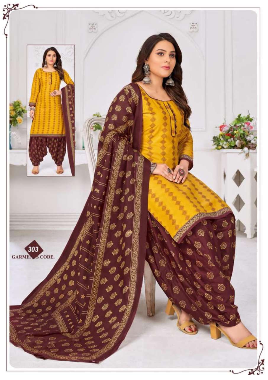 RUBY PATIYALA VOL-3 BY LAADO 301 TO 310 SERIES BEAUTIFUL STYLISH SUITS FANCY COLORFUL CASUAL WEAR & ETHNIC WEAR & READY TO WEAR HEAVY COTTON PRINTED DRESSES AT WHOLESALE PRICE