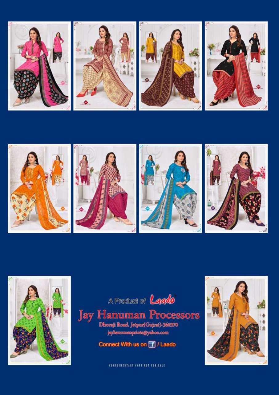 RUBY PATIYALA VOL-3 BY LAADO 301 TO 310 SERIES BEAUTIFUL STYLISH SUITS FANCY COLORFUL CASUAL WEAR & ETHNIC WEAR & READY TO WEAR HEAVY COTTON PRINTED DRESSES AT WHOLESALE PRICE