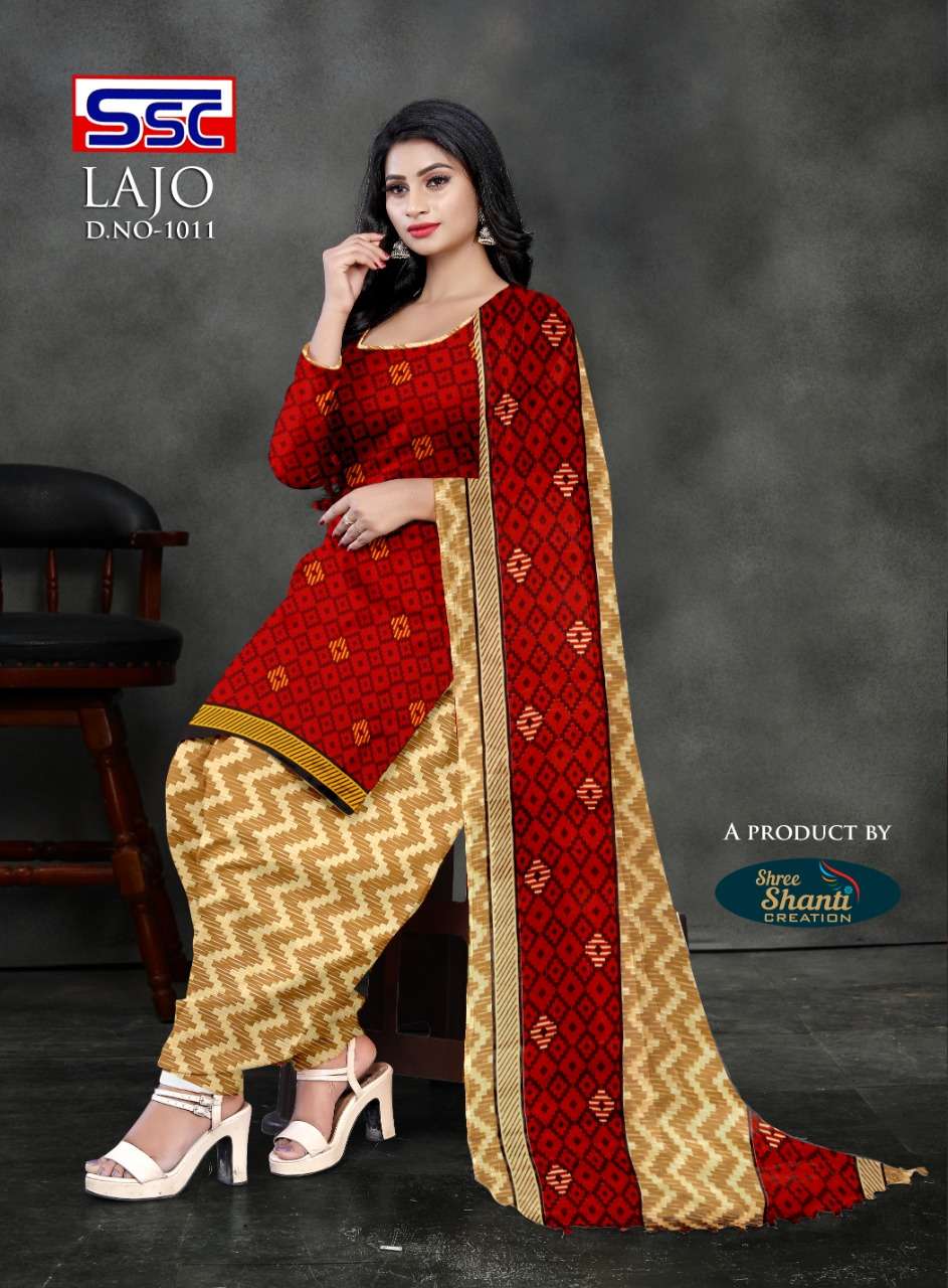 LAJO BY SHREE SHANTI CREATION 1001 TO 1016 SERIES BEAUTIFUL STYLISH SUITS FANCY COLORFUL CASUAL WEAR & ETHNIC WEAR & READY TO WEAR AMERICAN CREPE PRINTED DRESSES AT WHOLESALE PRICE