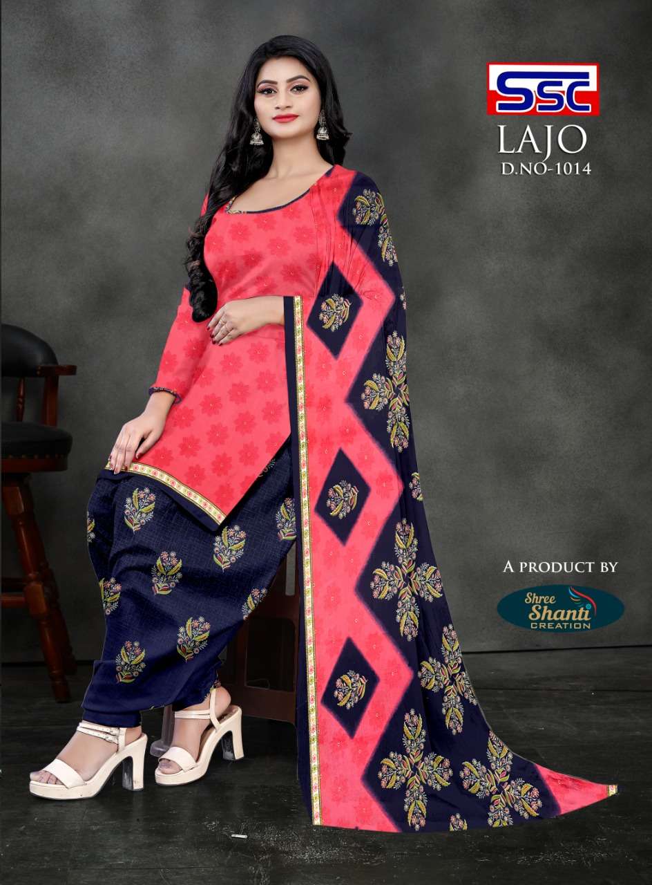 LAJO BY SHREE SHANTI CREATION 1001 TO 1016 SERIES BEAUTIFUL STYLISH SUITS FANCY COLORFUL CASUAL WEAR & ETHNIC WEAR & READY TO WEAR AMERICAN CREPE PRINTED DRESSES AT WHOLESALE PRICE