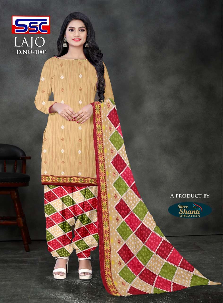 LAJO BY SHREE SHANTI CREATION 1001 TO 1016 SERIES BEAUTIFUL STYLISH SUITS FANCY COLORFUL CASUAL WEAR & ETHNIC WEAR & READY TO WEAR AMERICAN CREPE PRINTED DRESSES AT WHOLESALE PRICE