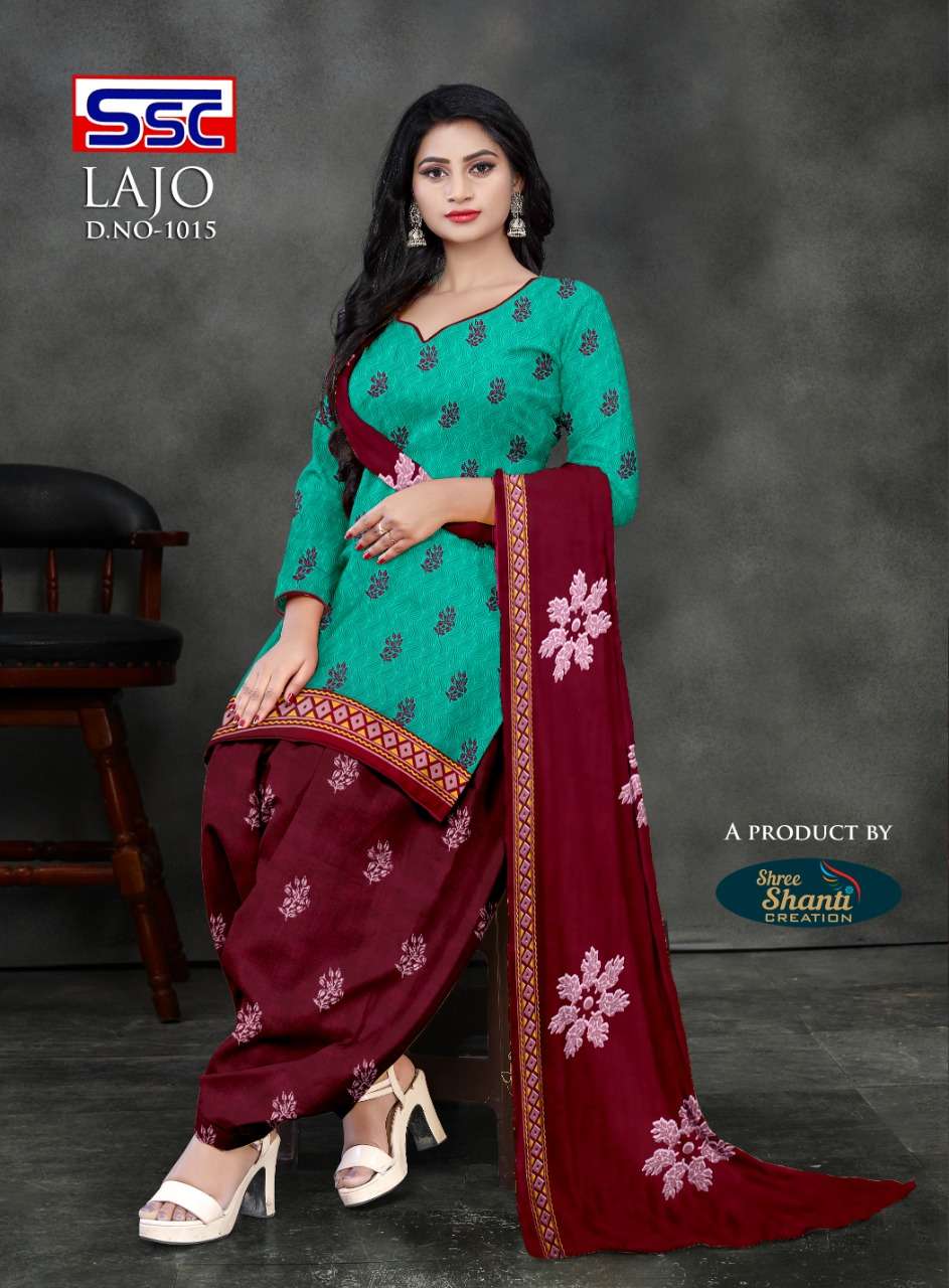 LAJO BY SHREE SHANTI CREATION 1001 TO 1016 SERIES BEAUTIFUL STYLISH SUITS FANCY COLORFUL CASUAL WEAR & ETHNIC WEAR & READY TO WEAR AMERICAN CREPE PRINTED DRESSES AT WHOLESALE PRICE