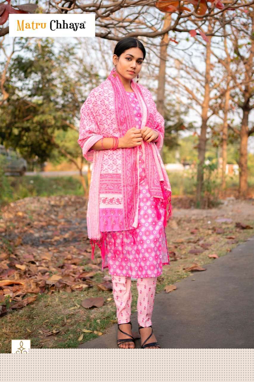 PRACHI VOL-1 BY MATRU CHHAYA 1040 TO 1043 SERIES BEAUTIFUL SUITS COLORFUL STYLISH FANCY CASUAL WEAR & ETHNIC WEAR MUSLIN PRINT DRESSES AT WHOLESALE PRICE