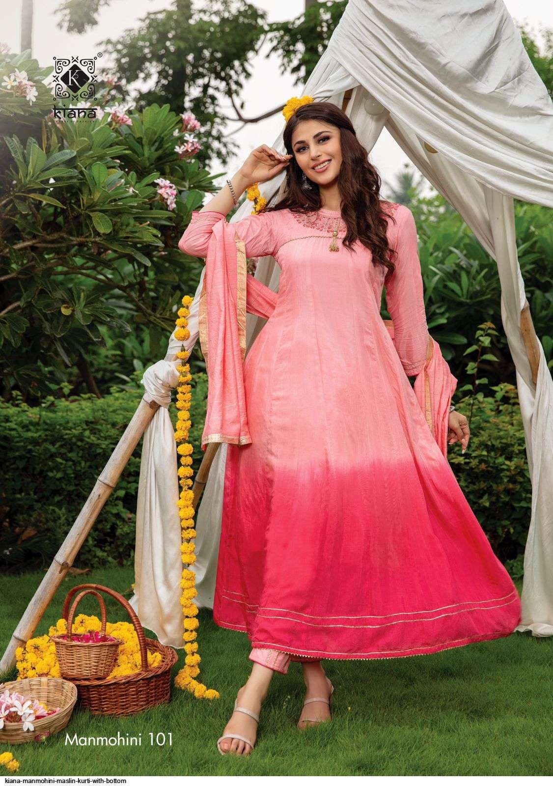 MANMOHINI BY KIANA 101 TO 106 SERIES BEAUTIFUL SUITS COLORFUL STYLISH FANCY CASUAL WEAR & ETHNIC WEAR MUSLIN EMBROIDERED DRESSES AT WHOLESALE PRICE
