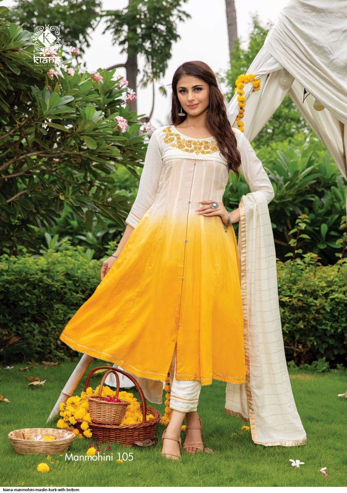 MANMOHINI BY KIANA 101 TO 106 SERIES BEAUTIFUL SUITS COLORFUL STYLISH FANCY CASUAL WEAR & ETHNIC WEAR MUSLIN EMBROIDERED DRESSES AT WHOLESALE PRICE
