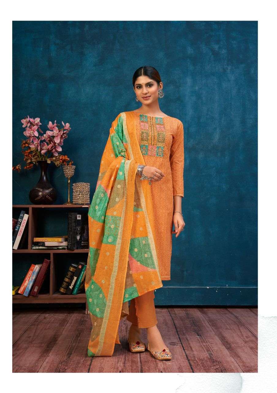 SAANVI BY YASHIKA TRENDS 1001 TO 1008 SERIES BEAUTIFUL STYLISH SUITS FANCY COLORFUL CASUAL WEAR & ETHNIC WEAR & READY TO WEAR HEAVY COTTON PRINTED DRESSES AT WHOLESALE PRICE