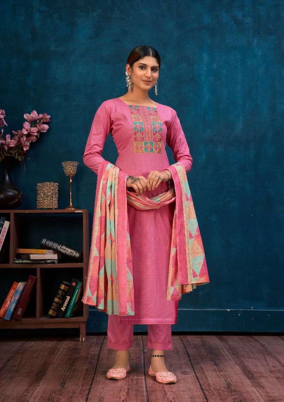 SAANVI BY YASHIKA TRENDS 1001 TO 1008 SERIES BEAUTIFUL STYLISH SUITS FANCY COLORFUL CASUAL WEAR & ETHNIC WEAR & READY TO WEAR HEAVY COTTON PRINTED DRESSES AT WHOLESALE PRICE