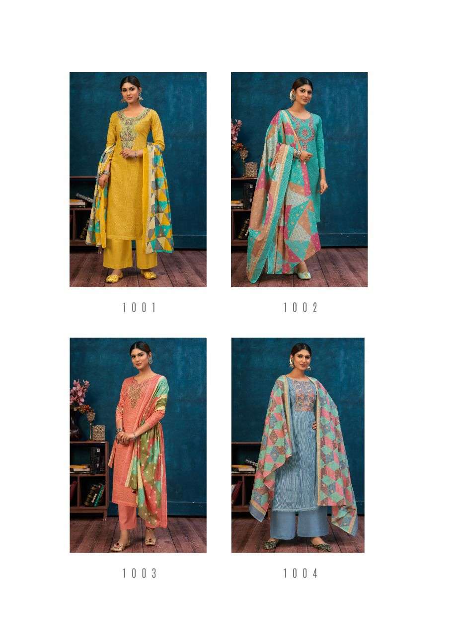 SAANVI BY YASHIKA TRENDS 1001 TO 1008 SERIES BEAUTIFUL STYLISH SUITS FANCY COLORFUL CASUAL WEAR & ETHNIC WEAR & READY TO WEAR HEAVY COTTON PRINTED DRESSES AT WHOLESALE PRICE