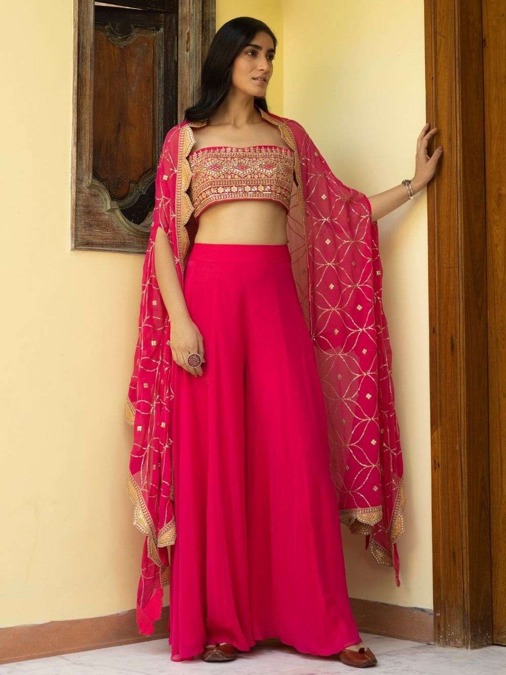 5423 BY KAAMIRI DESIGNER STYLISH FANCY COLORFUL BEAUTIFUL PARTY WEAR & ETHNIC WEAR COLLECTION GEORGETTE EMBROIDERED KURTIS WITH BOTTOM AT WHOLESALE PRICE
