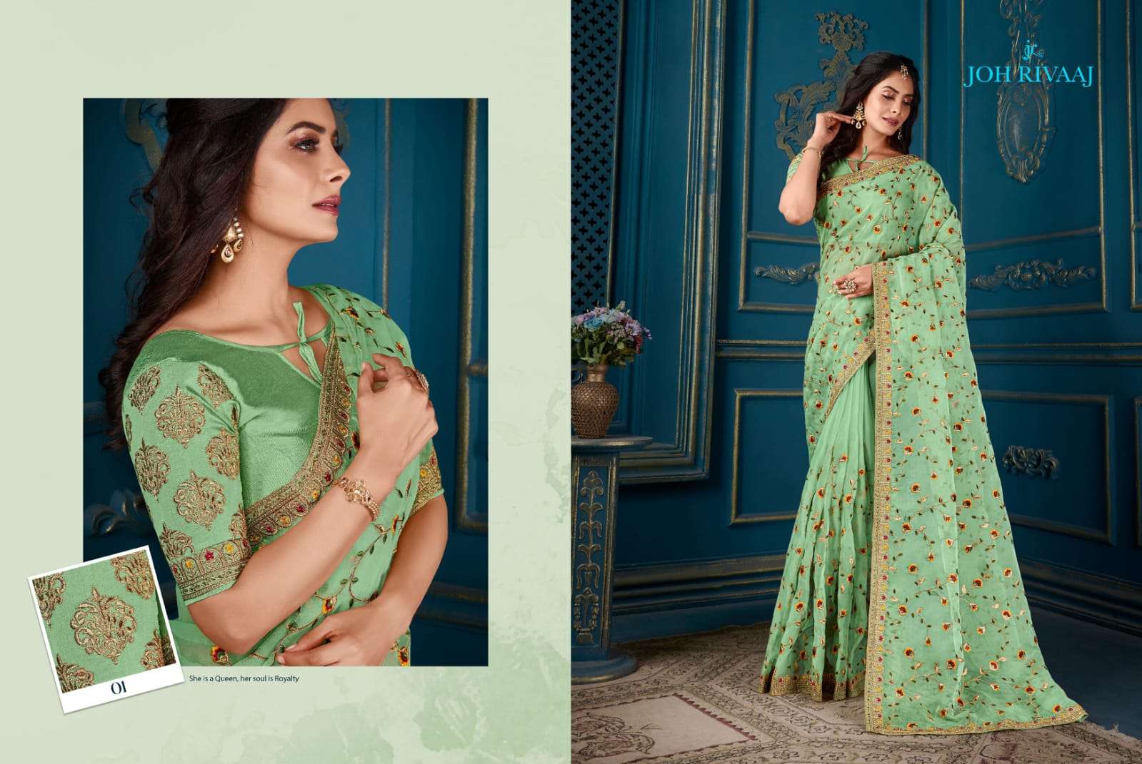 KADHAI BY JOH RIVAAJ 01 TO 10 SERIES INDIAN TRADITIONAL WEAR COLLECTION BEAUTIFUL STYLISH FANCY COLORFUL PARTY WEAR & OCCASIONAL WEAR FANCY SAREES AT WHOLESALE PRICE