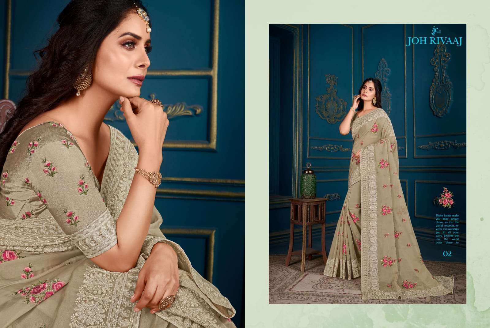 KADHAI BY JOH RIVAAJ 01 TO 10 SERIES INDIAN TRADITIONAL WEAR COLLECTION BEAUTIFUL STYLISH FANCY COLORFUL PARTY WEAR & OCCASIONAL WEAR FANCY SAREES AT WHOLESALE PRICE